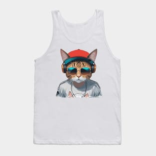 Hip Hop Cat Tank Top